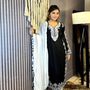 Embroidery Cotton Three Piece