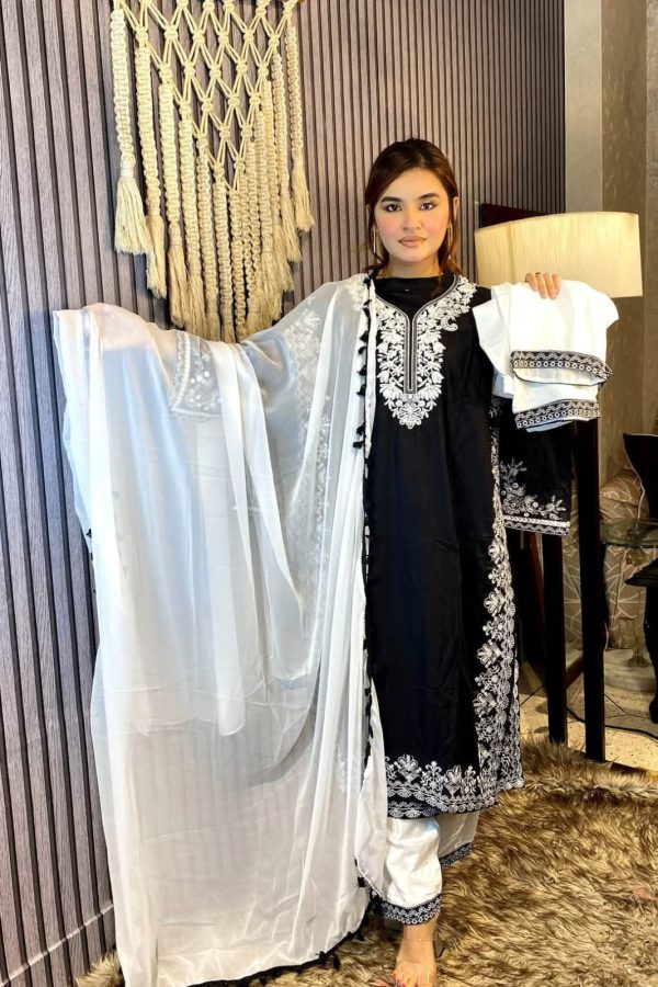 Embroidery Cotton Three Piece - Image 2