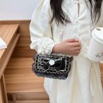 Mini Fashion Girl's Pearl Coin Purse 2024 New Pattern Fashion Korean Style Girl's Handbag Children's Wear Collocation