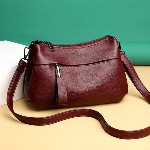 2024 New Middle-aged Women's Bag Korean Fashion Shoulder Crossbody Bag Simple Trendy Mother Bag Atmospheric All-match Bag