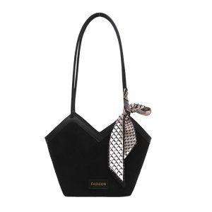 Contrast Color Fashion Large Capacity Shoulder Bag Stylish Tote Bag 2024 Winter New Handbag Simple Trend Underarm