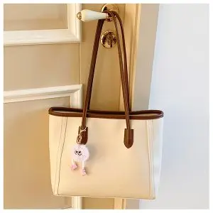 New Casual Large-Capacity Textured Tote Bag, Fashionable, Simple, Retro, Commuting, Personalized Armpit Handbag for Women