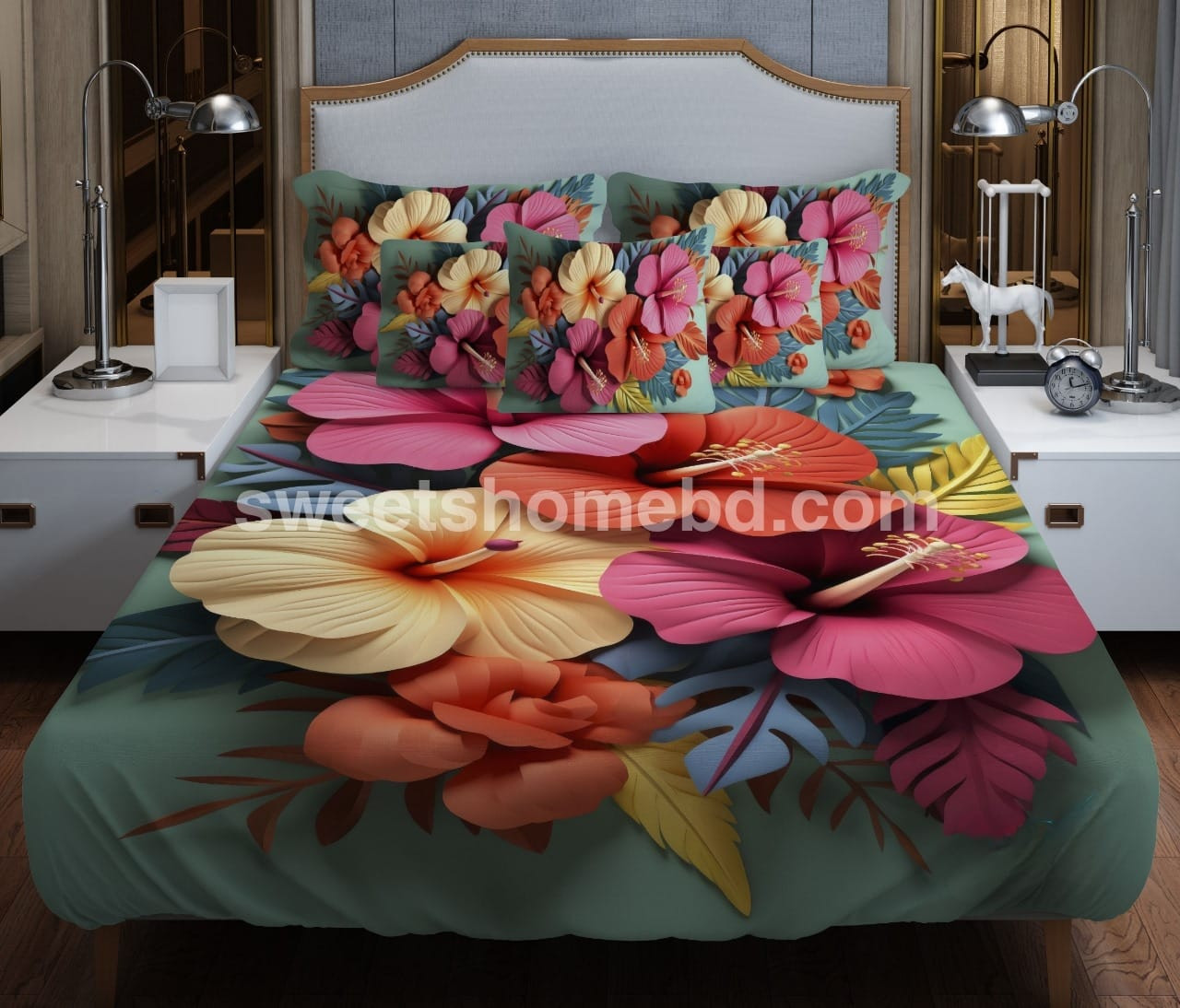 জাদুকরী ডিজাইনের 3D বেডশিট