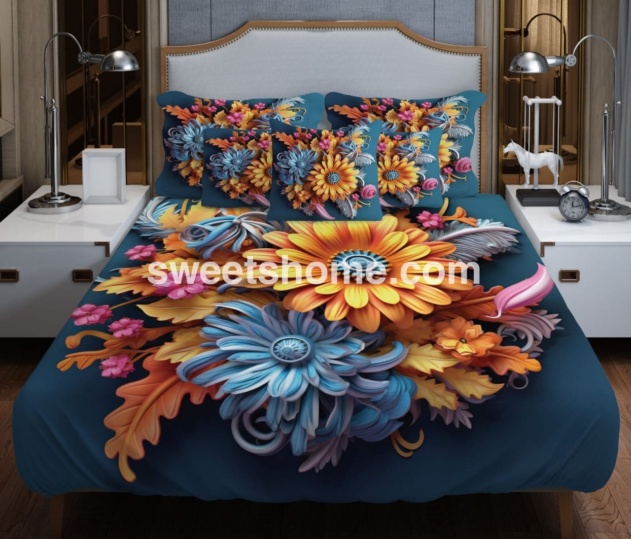 জাদুকরী ডিজাইনের 3D বেডশিট