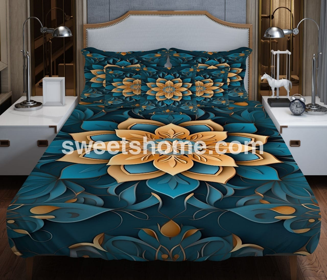 জাদুকরী ডিজাইনের 3D বেডশিট