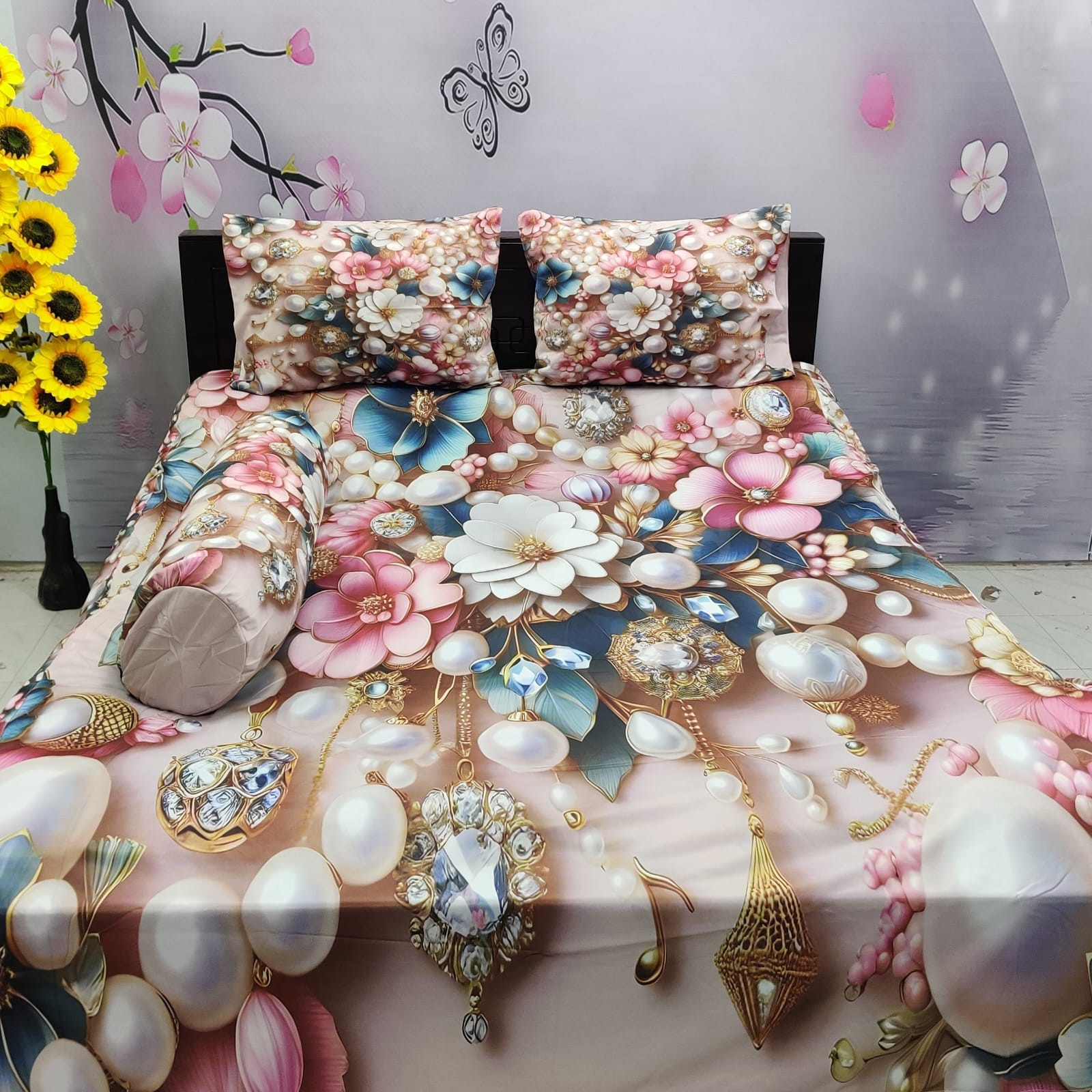 3Dজাদুকরী ডিজাইনের 3D বেডশিট