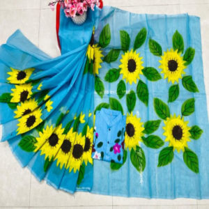 স্কিন প্রিন্ট শাড়ি ও পাঞ্জাবি