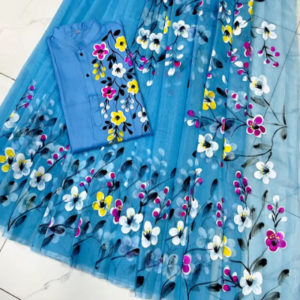 স্কিন প্রিন্ট শাড়ি ও পাঞ্জাবি